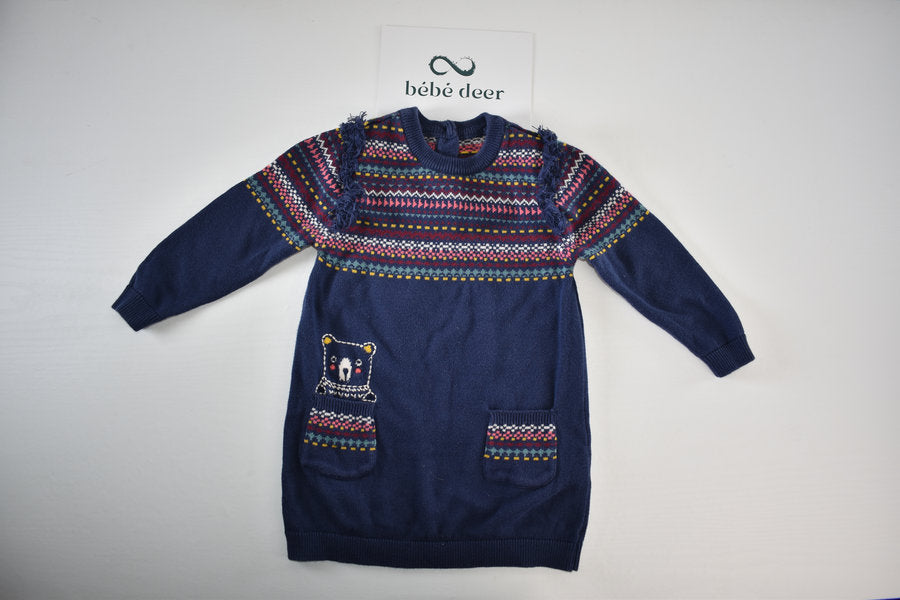 Fair isle bear knitted dress