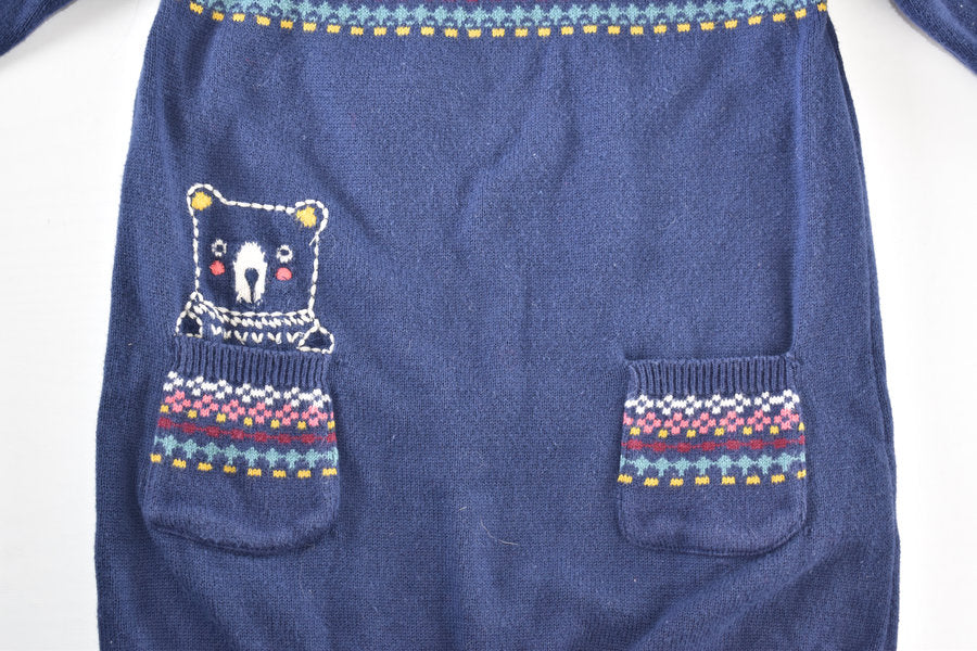 Fair isle bear knitted dress