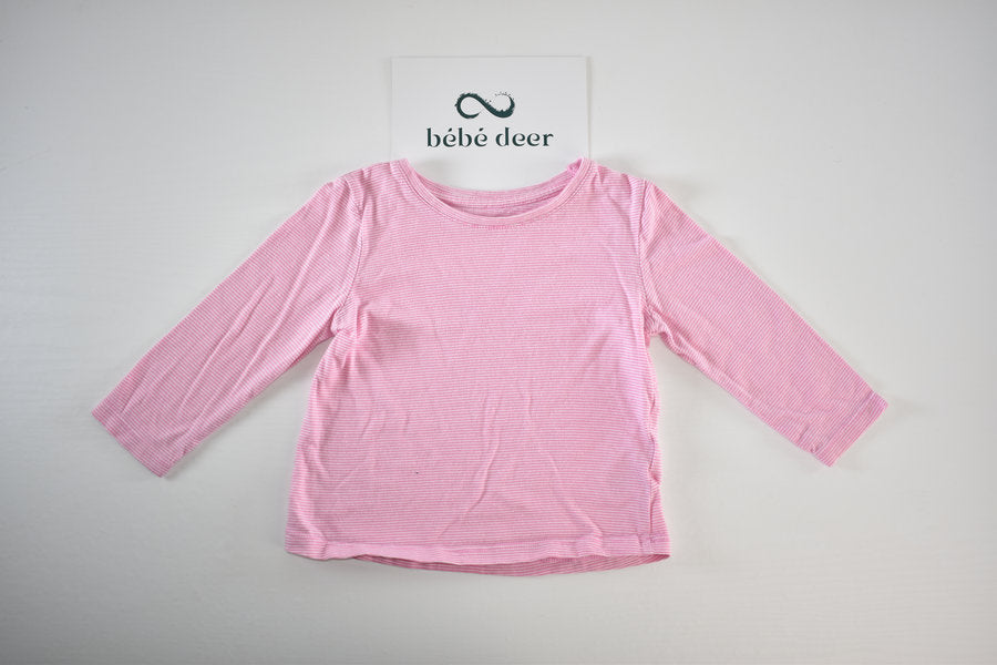 Pink striped long sleeve top