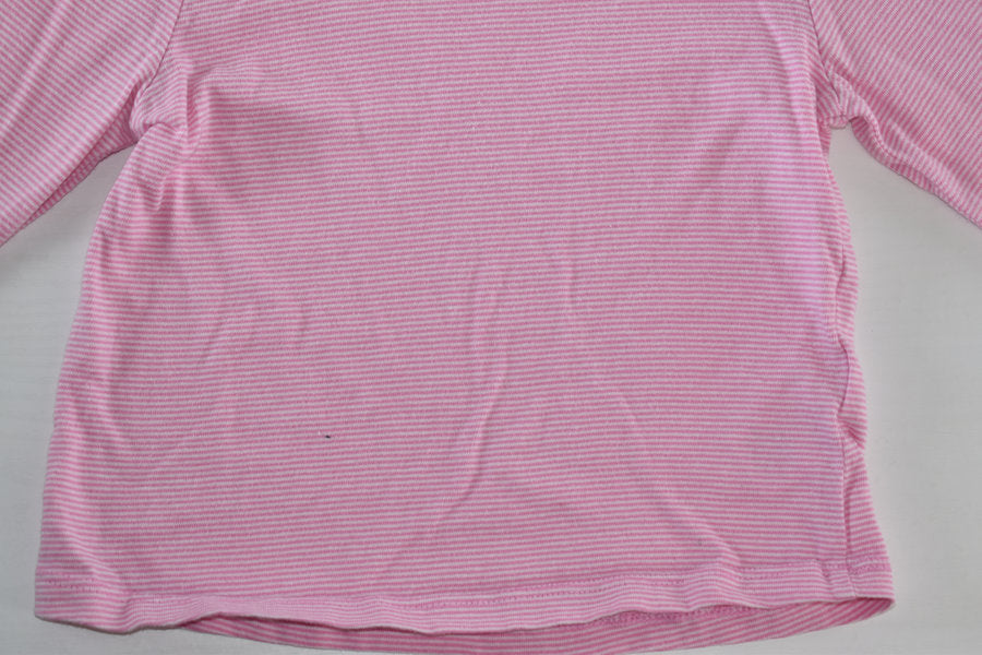 Pink striped long sleeve top