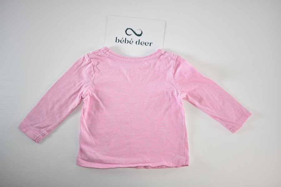 Pink striped long sleeve top