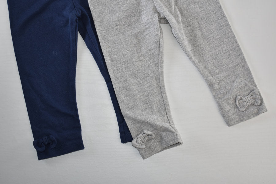 2 pack bow detail leggings