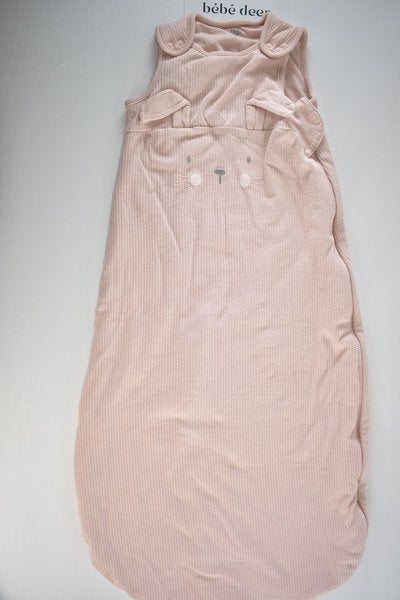 Pink ribbed 2.5 TOG sleeping bag 12/18 months