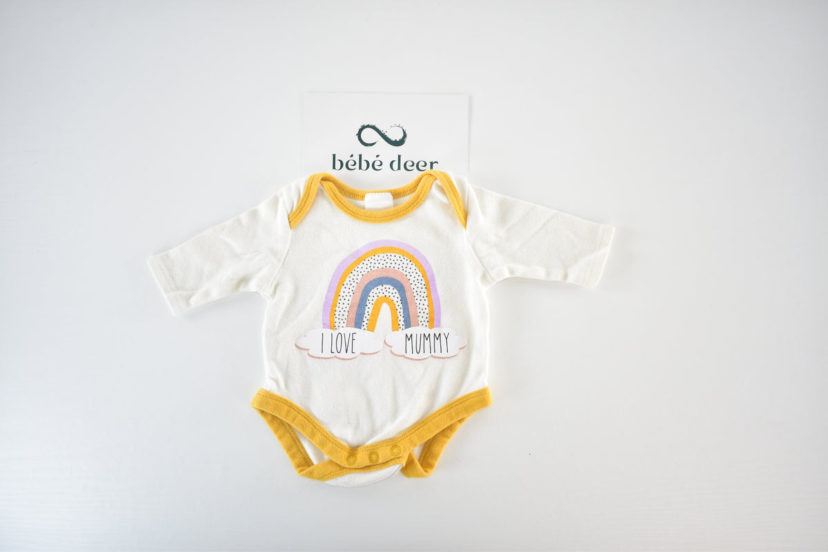 I love Mummy rainbow bodysuit
