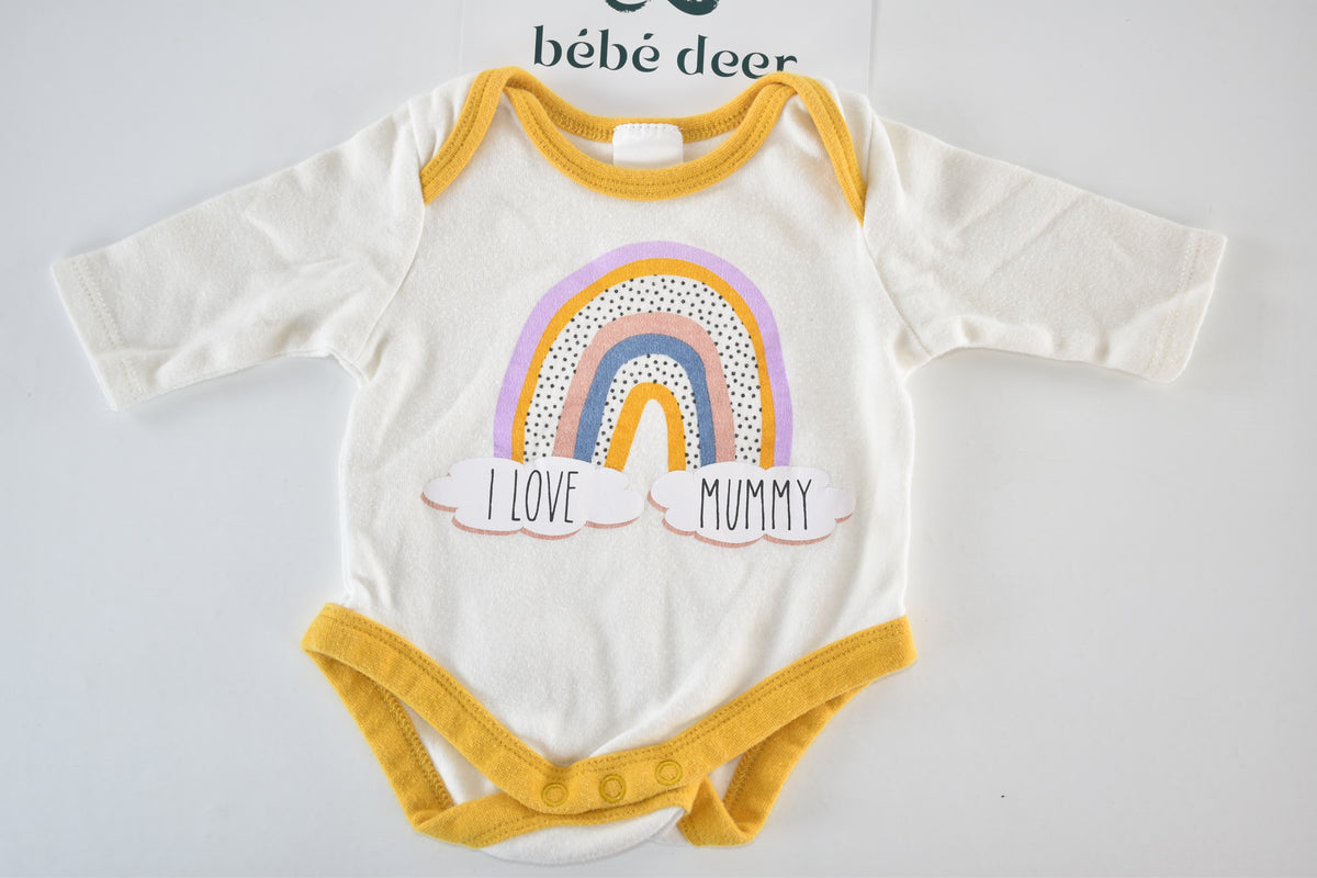 I love Mummy rainbow bodysuit
