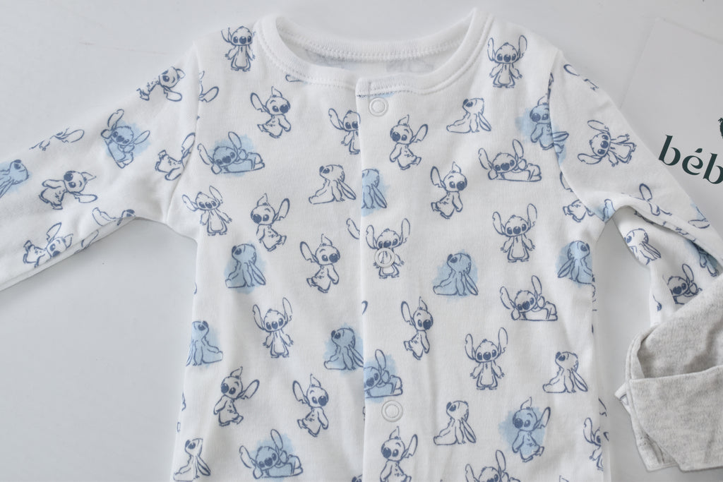 Set of 2 Stitch sleepsuits