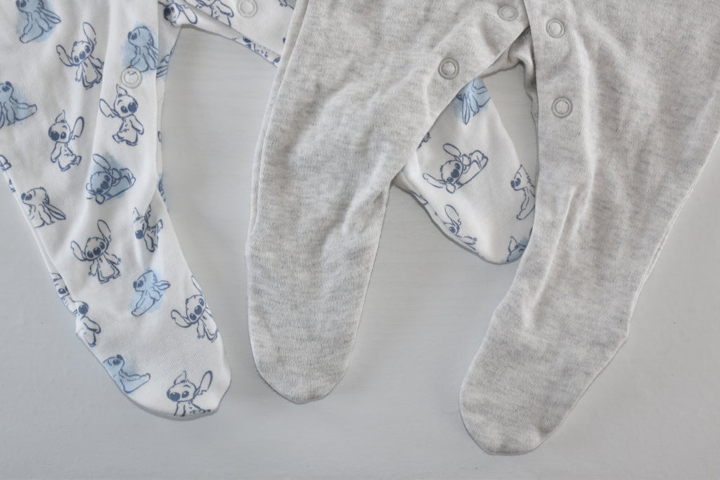 Set of 2 Stitch sleepsuits