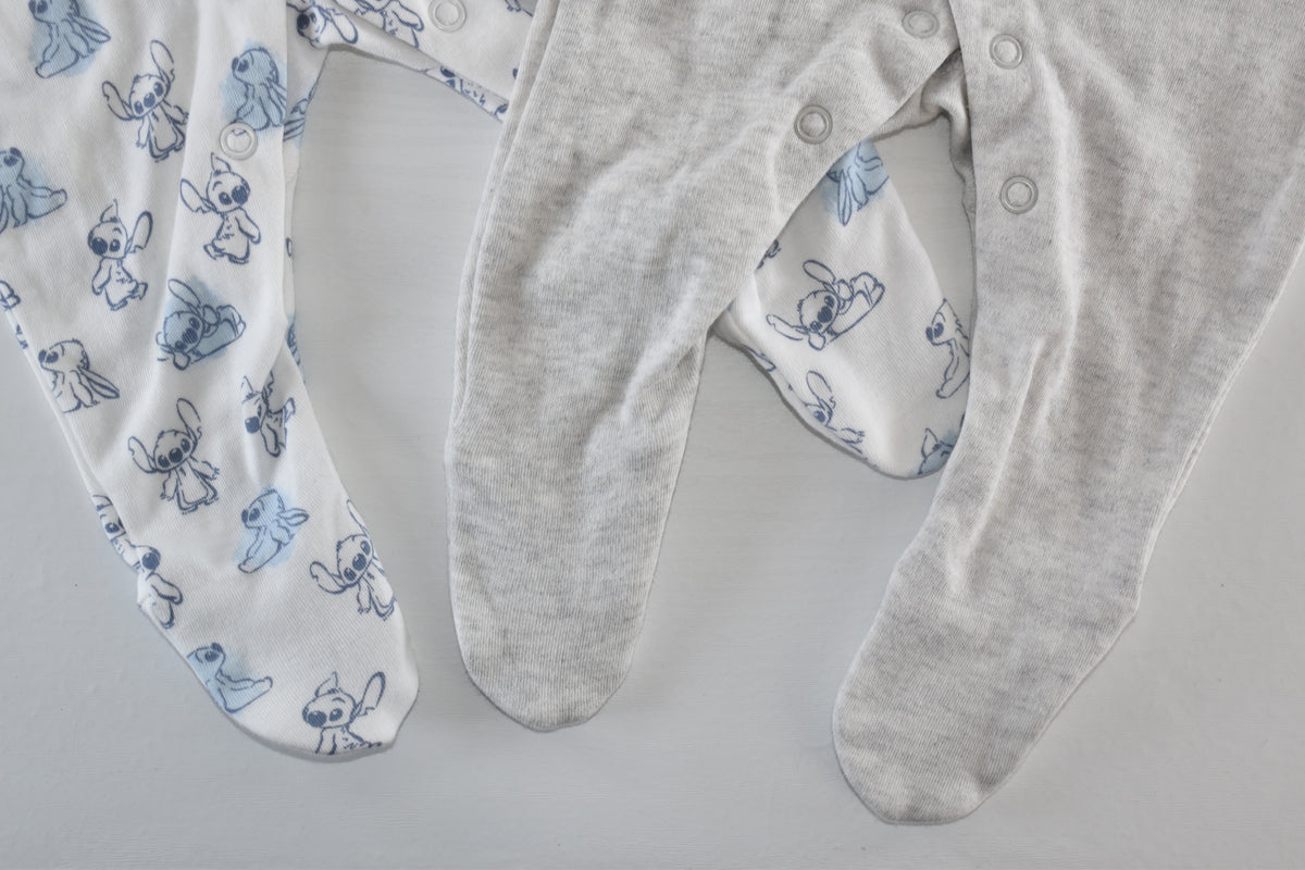 Set of 2 Stitch sleepsuits