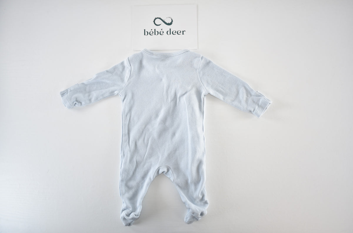 Blue “Little brother” sleepsuit