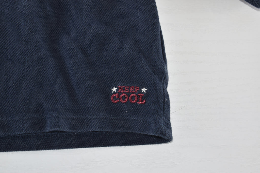 Navy “Mini dude” polo top