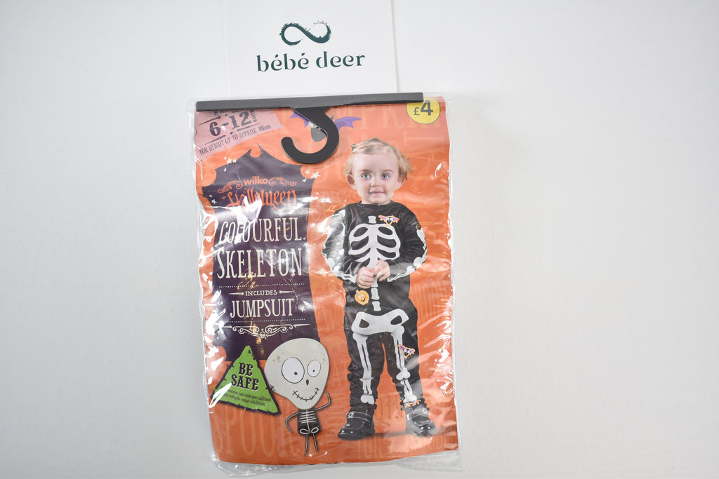 NWT Halloween colourful skeleton costume jumpsuit