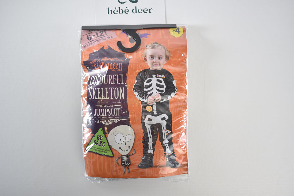NWT Halloween colourful skeleton costume jumpsuit