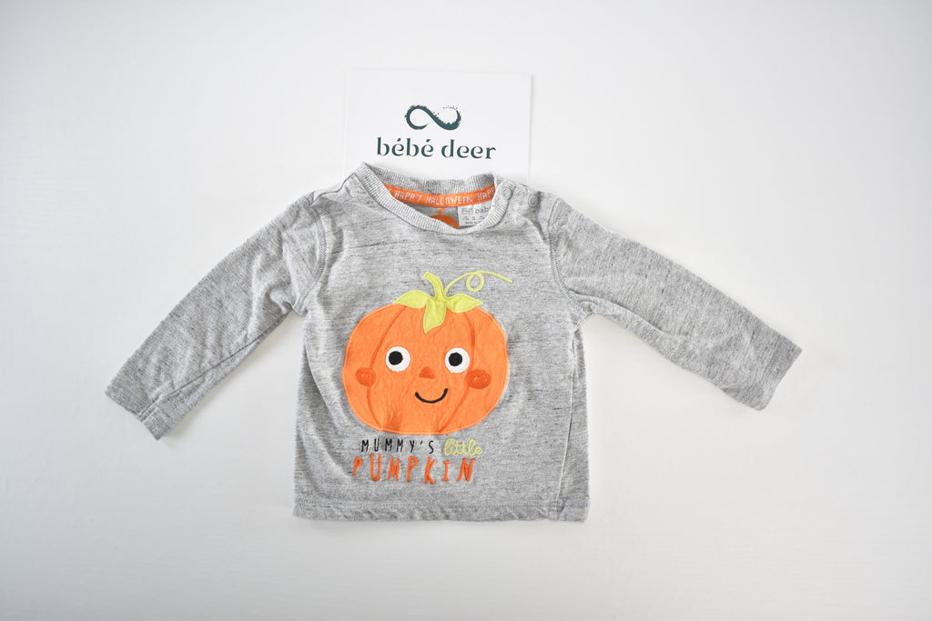 Halloween embroidered "Mummy's Little Pumpkin" long sleeve top
