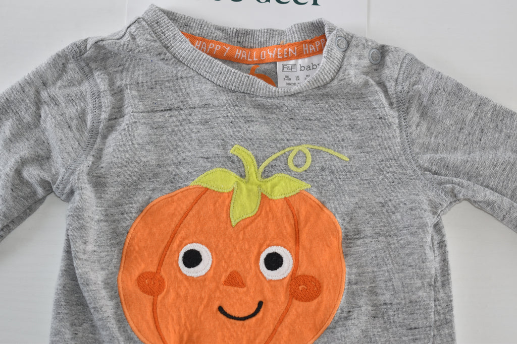 Halloween embroidered "Mummy's Little Pumpkin" long sleeve top