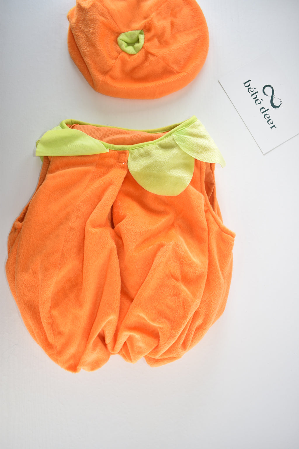 Halloween pumpkin baby costume with matching hat