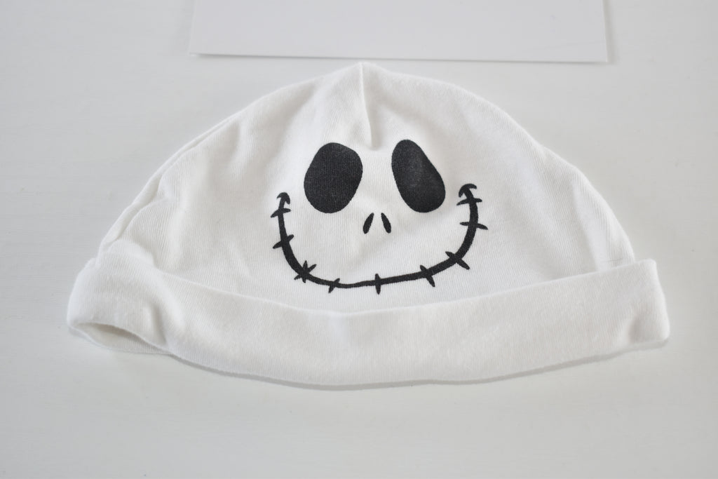 Jack Skellington print baby hat