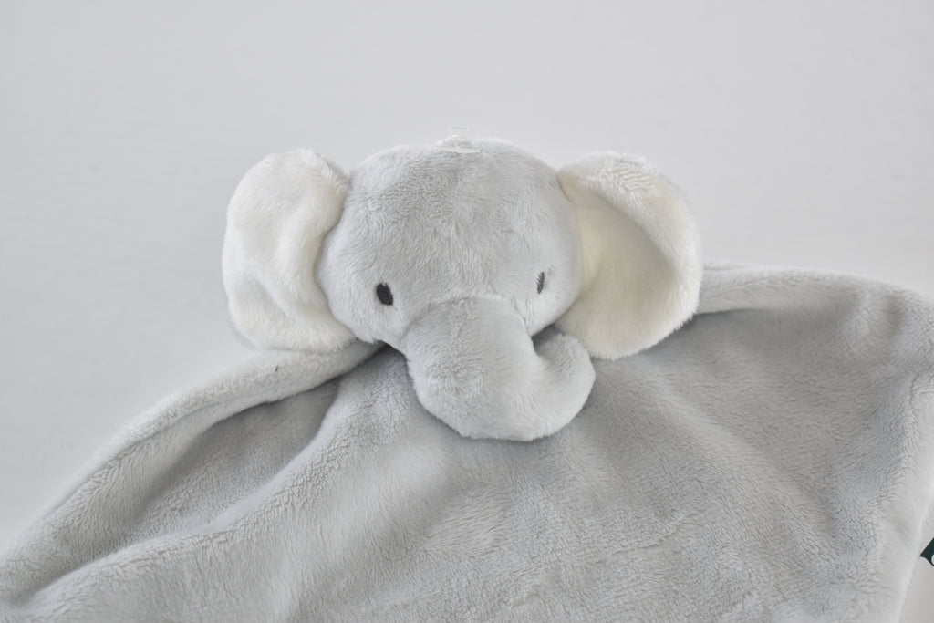 Soft grey elephant comforter