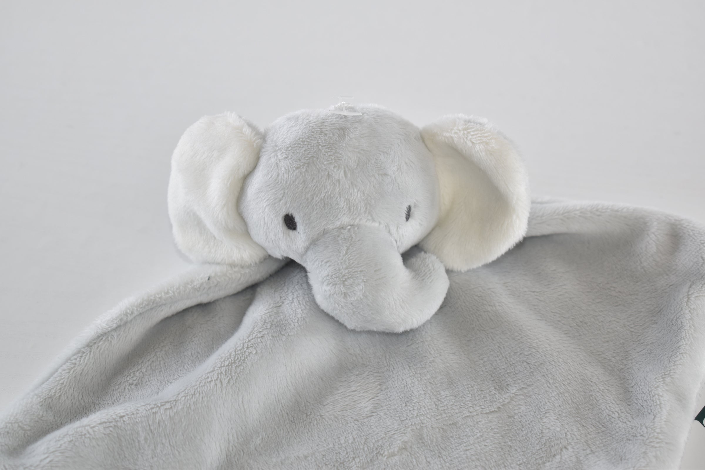 Soft grey elephant comforter