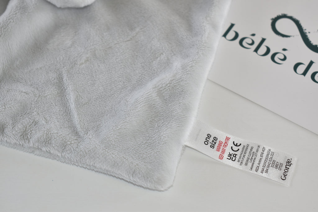 Soft grey elephant comforter