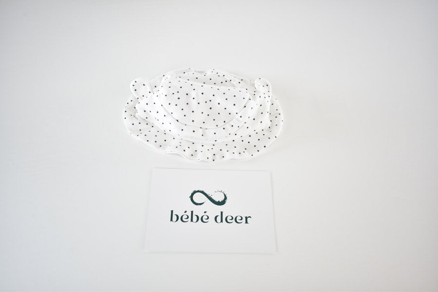 Polka dot sun hat with ears 9/12 months