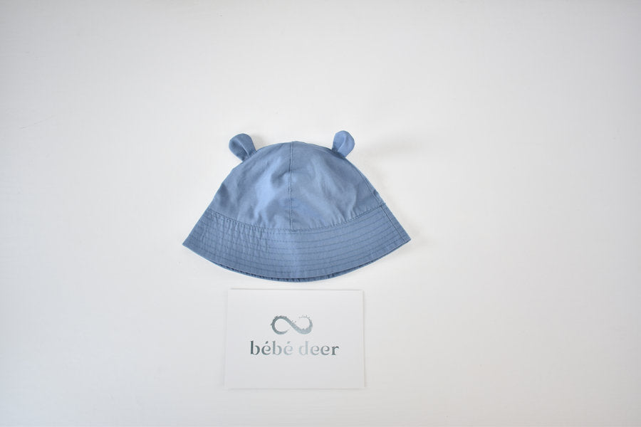 Blue sun hat with ears 0/3 months