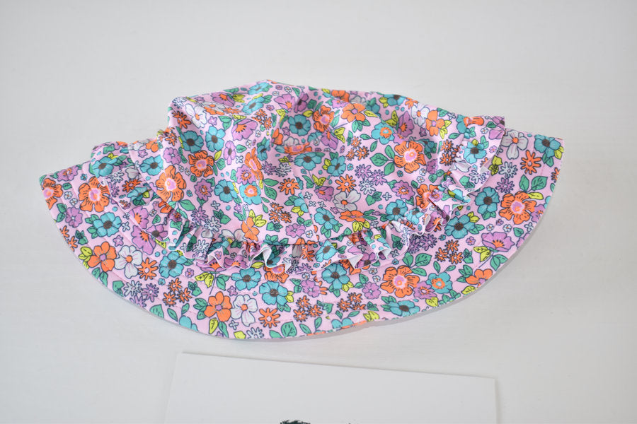 Floral swim hat 12/24 months