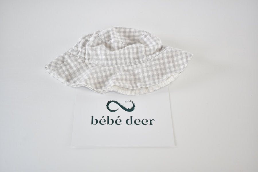 Gingham sun hat