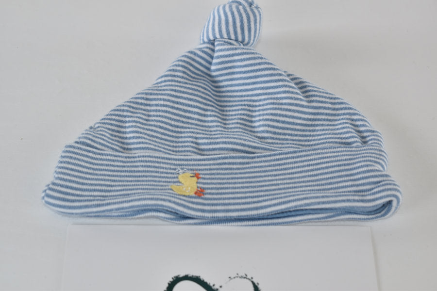 Striped duck hat 0/3 months