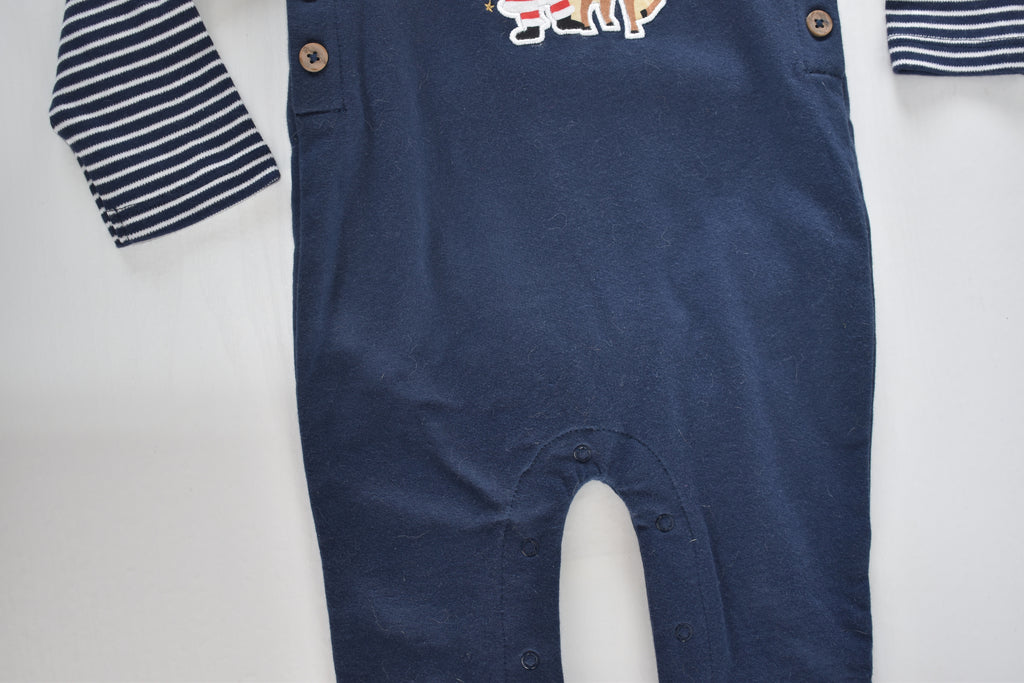 Christmas Santa and reindeer dungaree set (2 pieces)