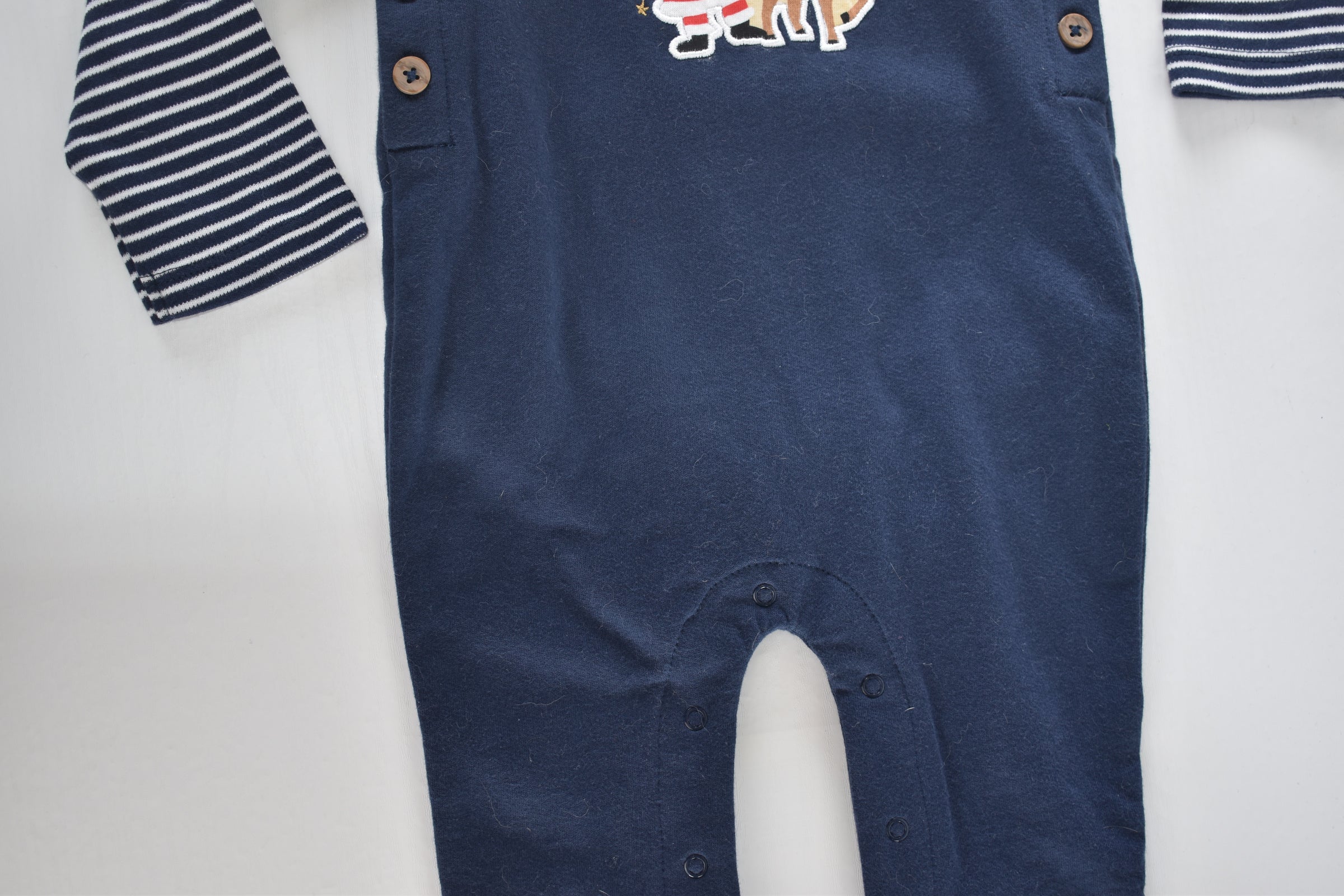 Christmas Santa and reindeer dungaree set (2 pieces)