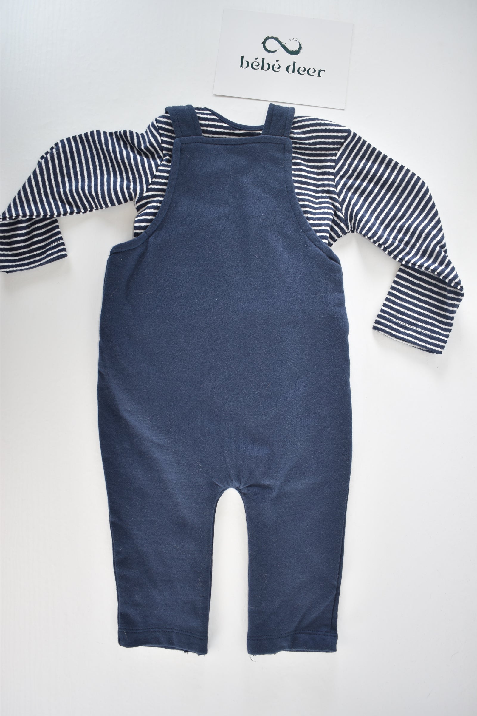 Christmas Santa and reindeer dungaree set (2 pieces)