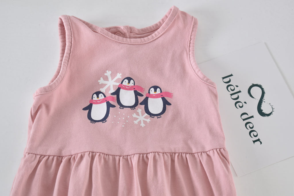 Snowflake penguin dungaree
