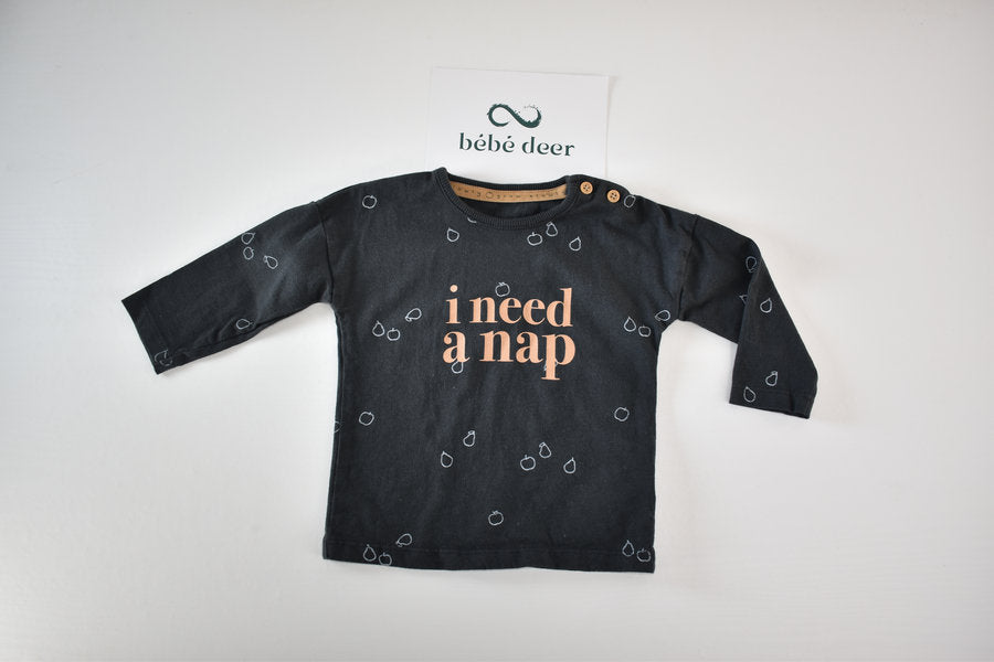 "I need a nap" long sleeve top