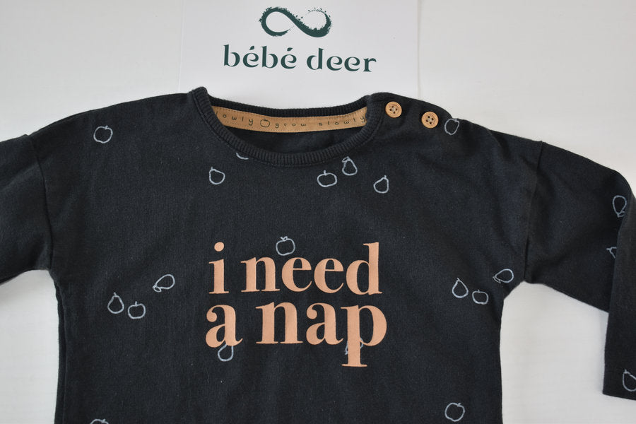 "I need a nap" long sleeve top
