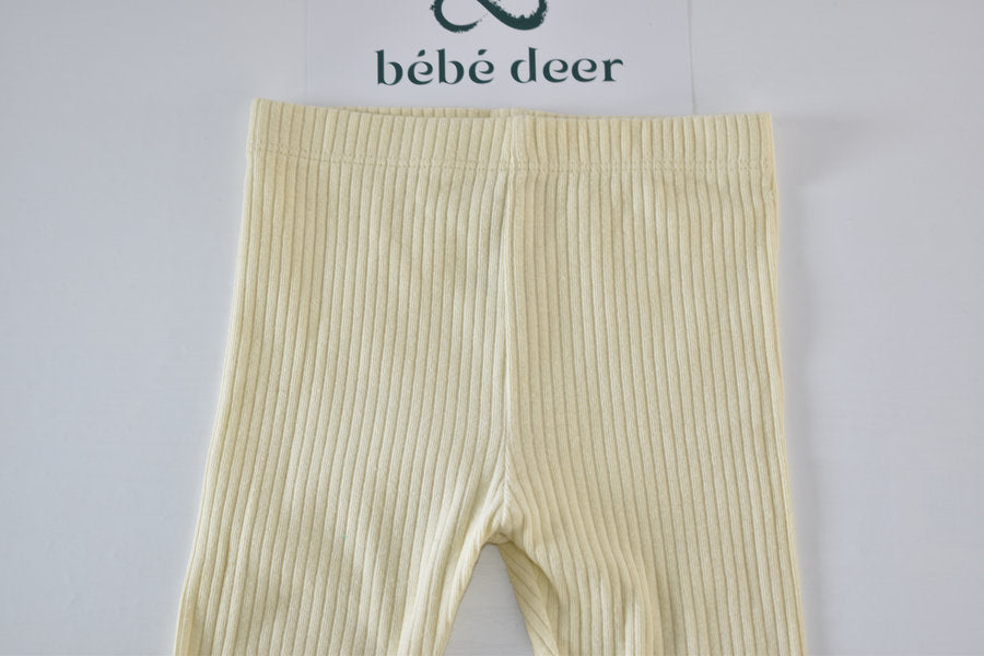 Ribbed yellow leggings