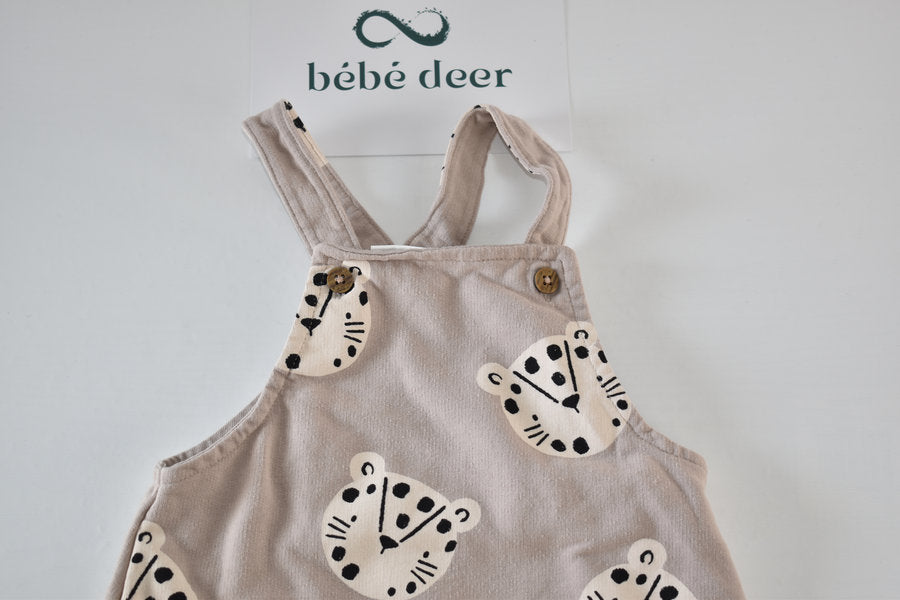 Beige tiger dungarees