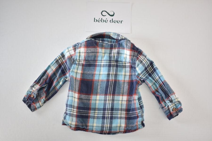 Checked shirt with front pocket