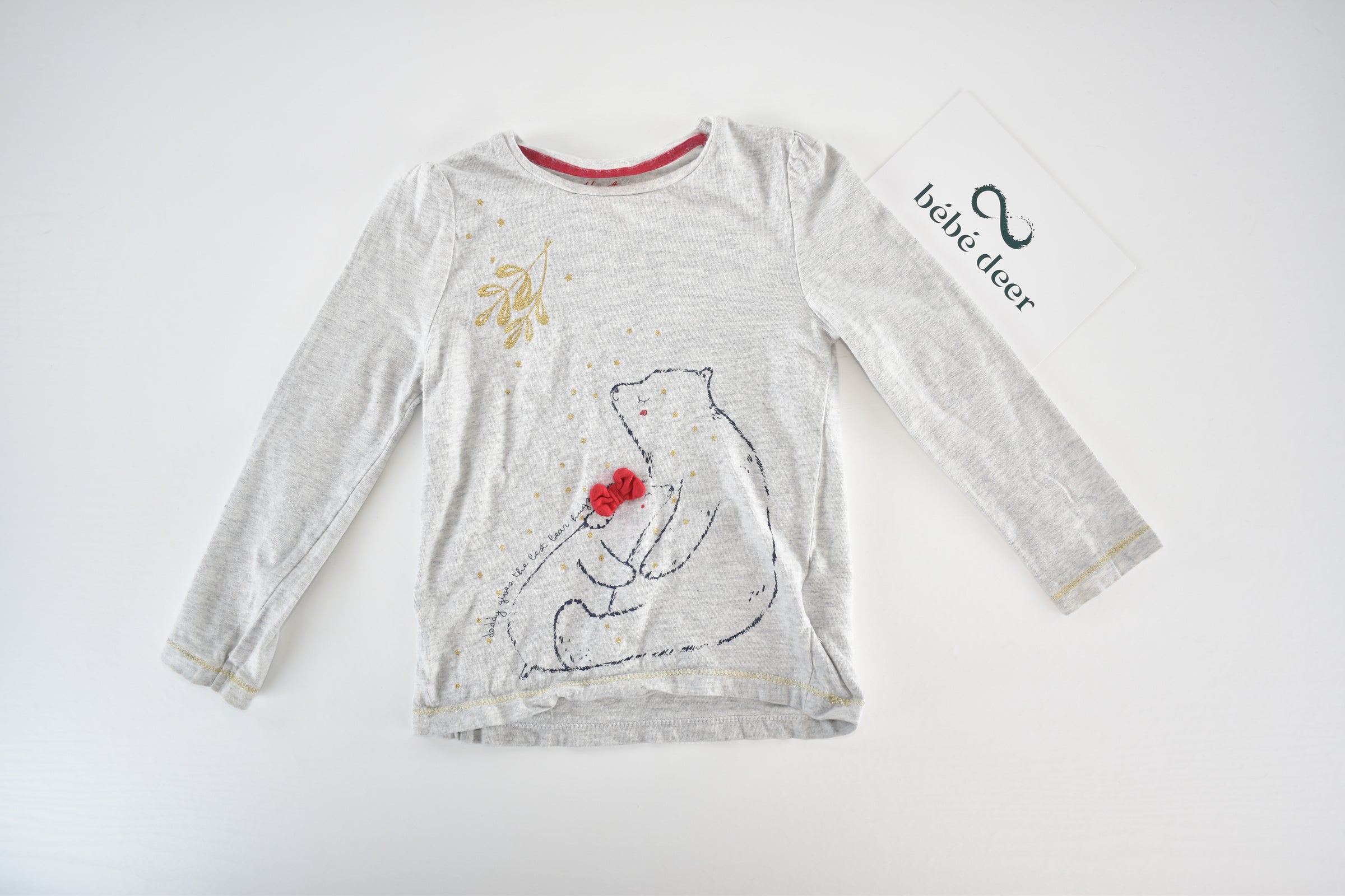 Polar bear top "Daddy gives the best bear hugs"