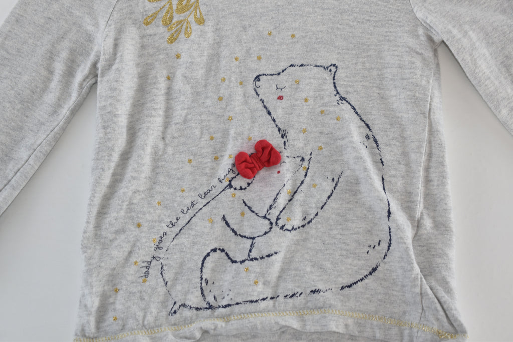 Polar bear top "Daddy gives the best bear hugs"