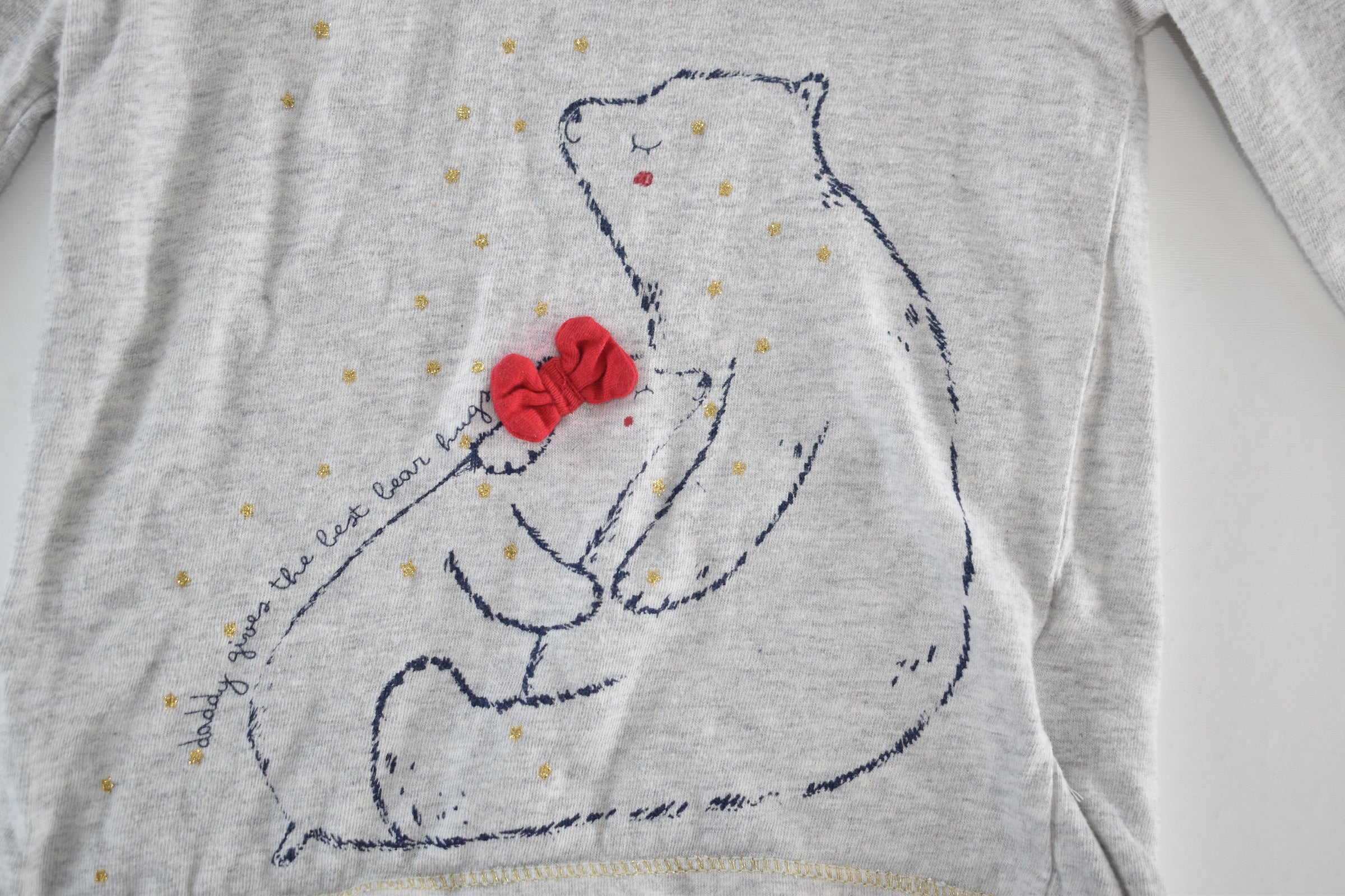 Polar bear top "Daddy gives the best bear hugs"