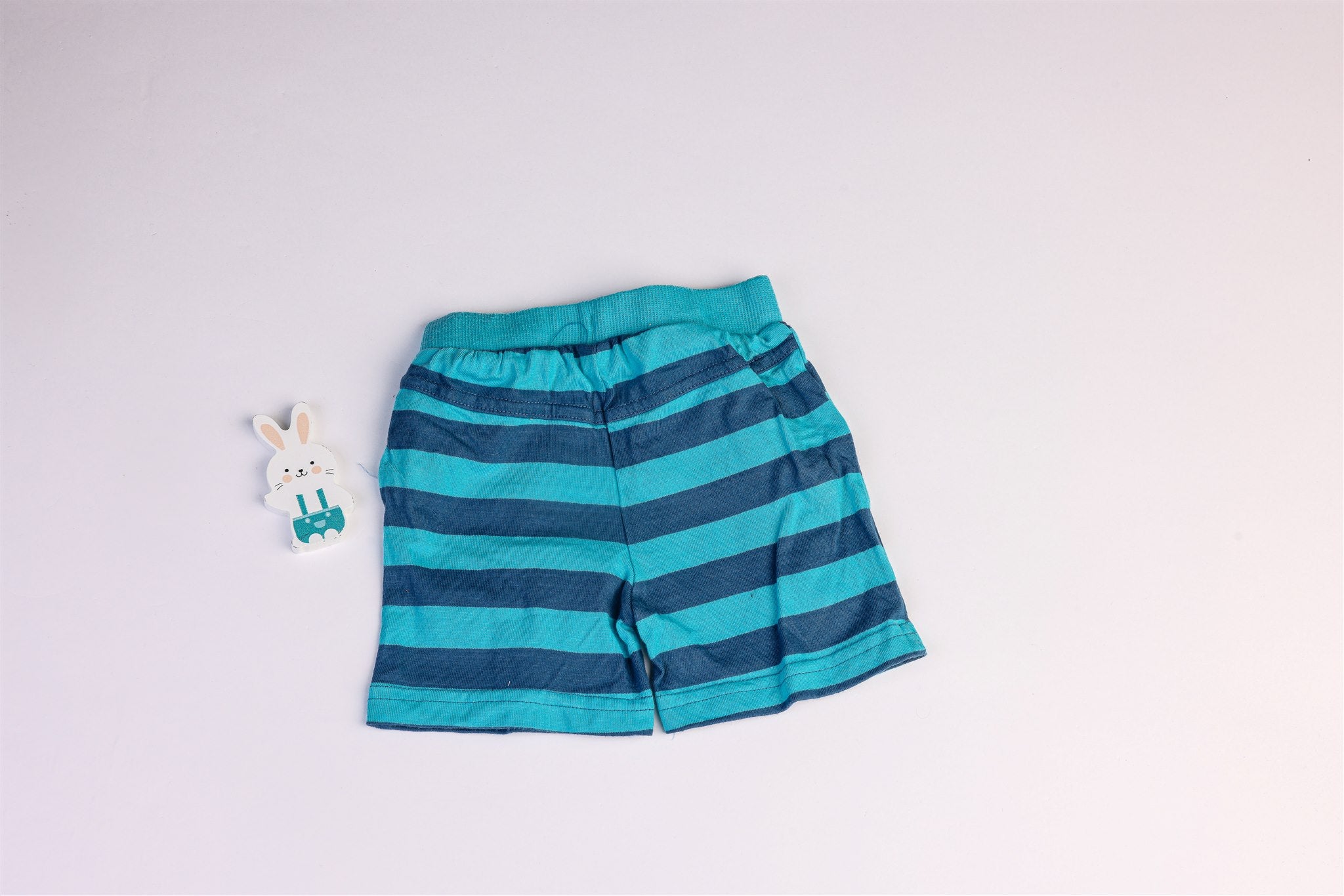Blue striped shorts