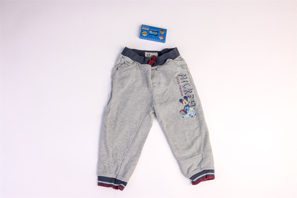 Grey Mickey Mouse trousers