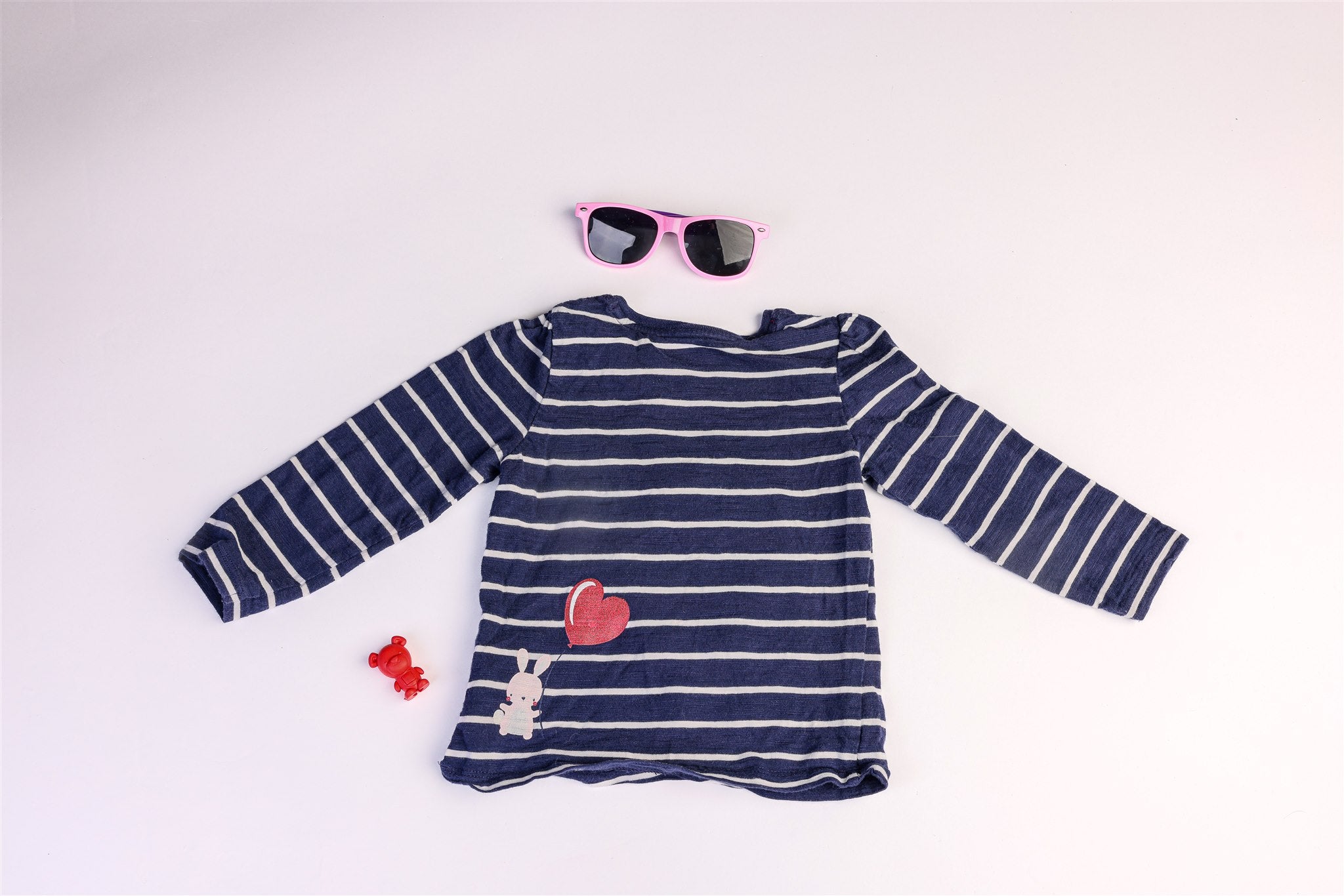 "Mummy Little Bunny" striped top with little bunnies