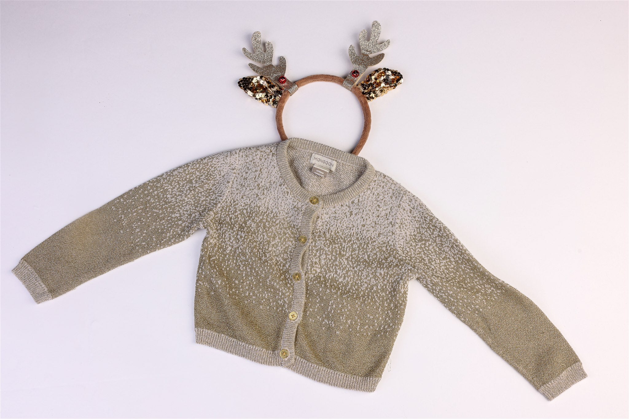 White and gold thin jacket