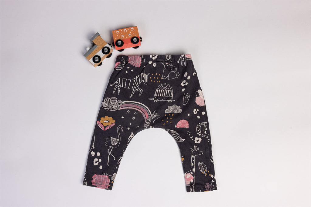 Grey animal print trousers