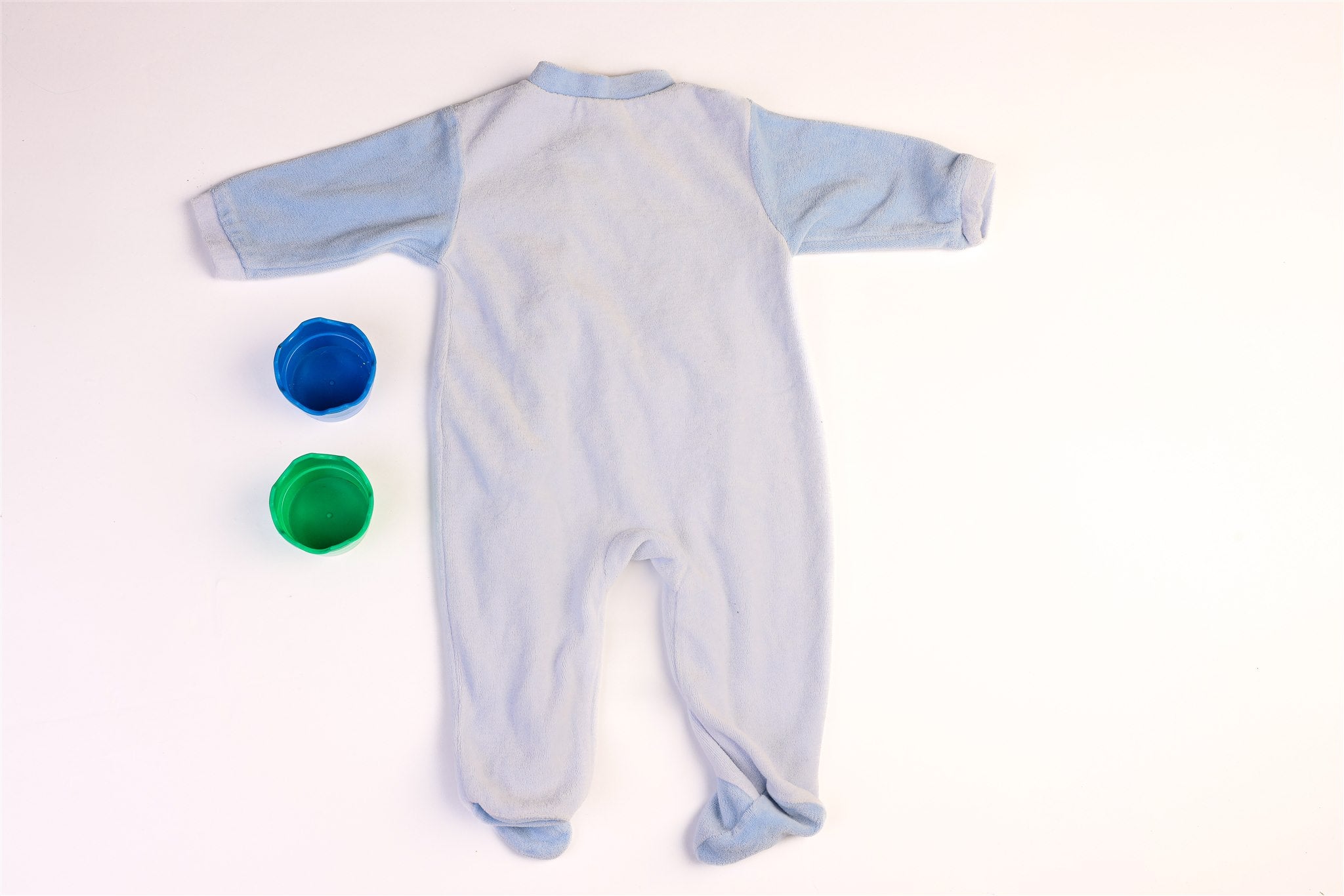 Thick blue sleepsuit with a teddy bear