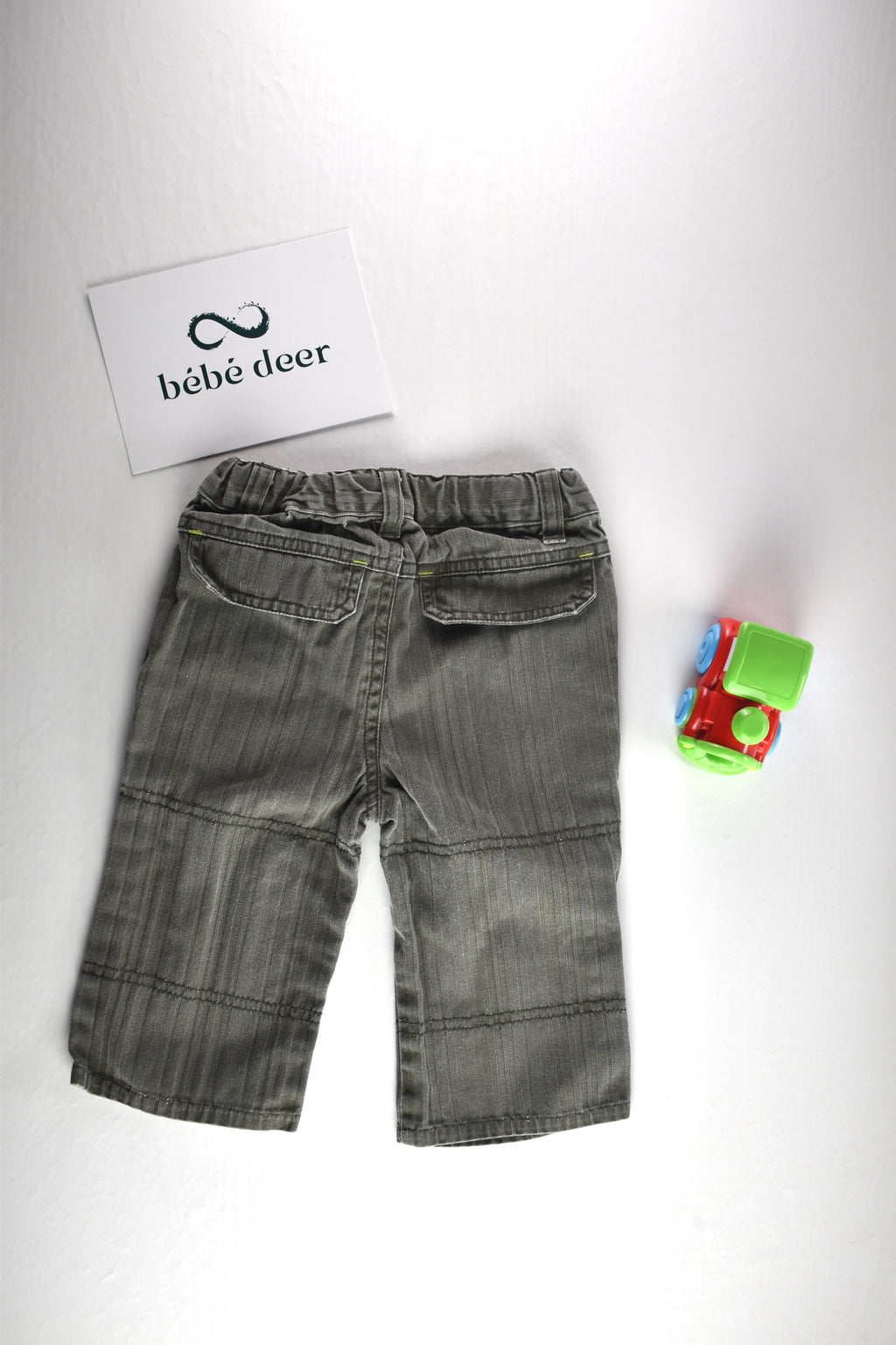 Grey cargo trousers "I respect the planet!!"