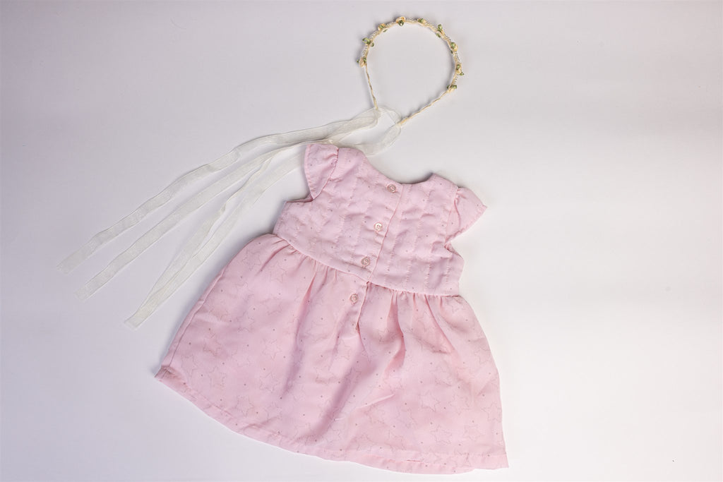 Pink dress with grey stars