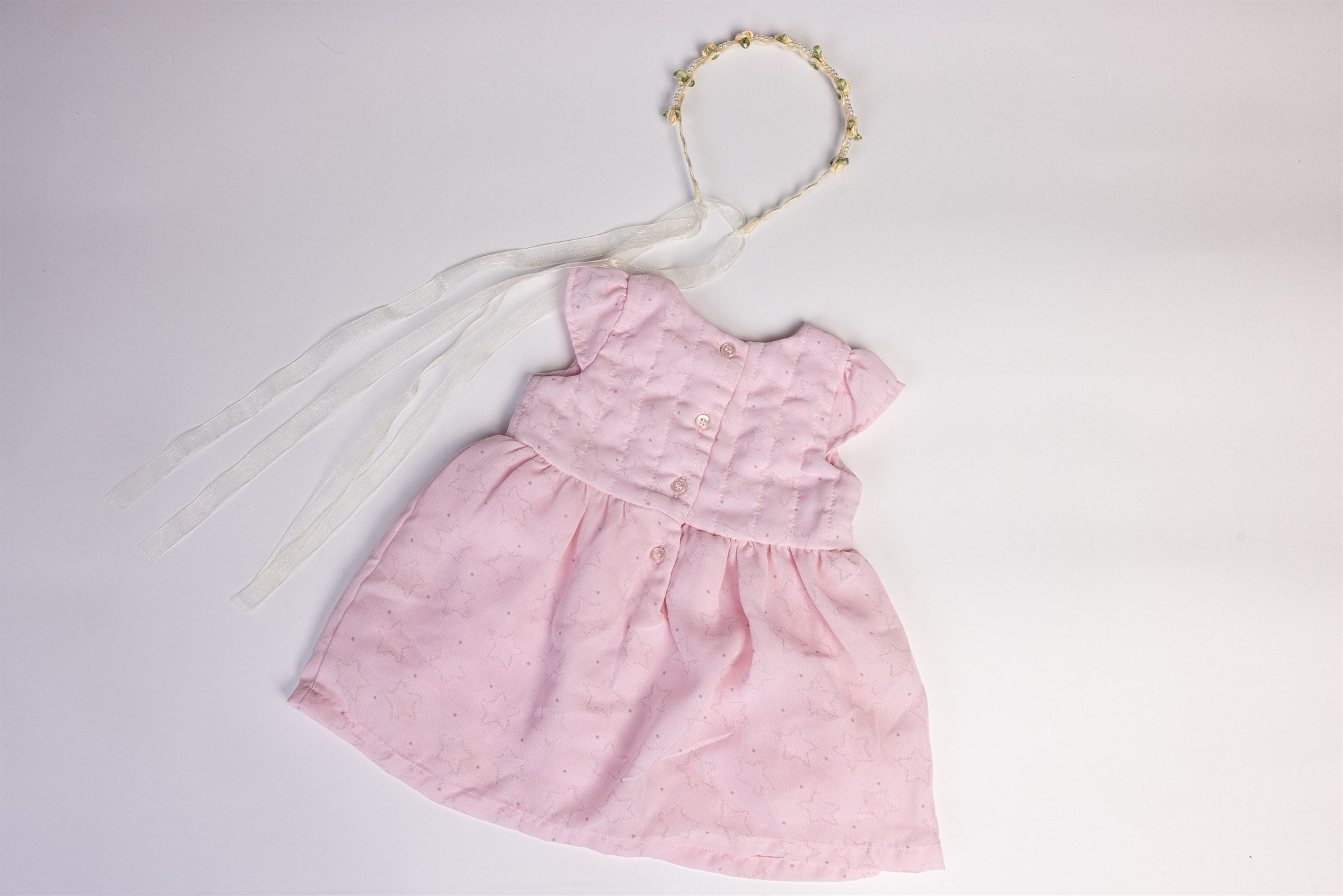 Pink dress with grey stars