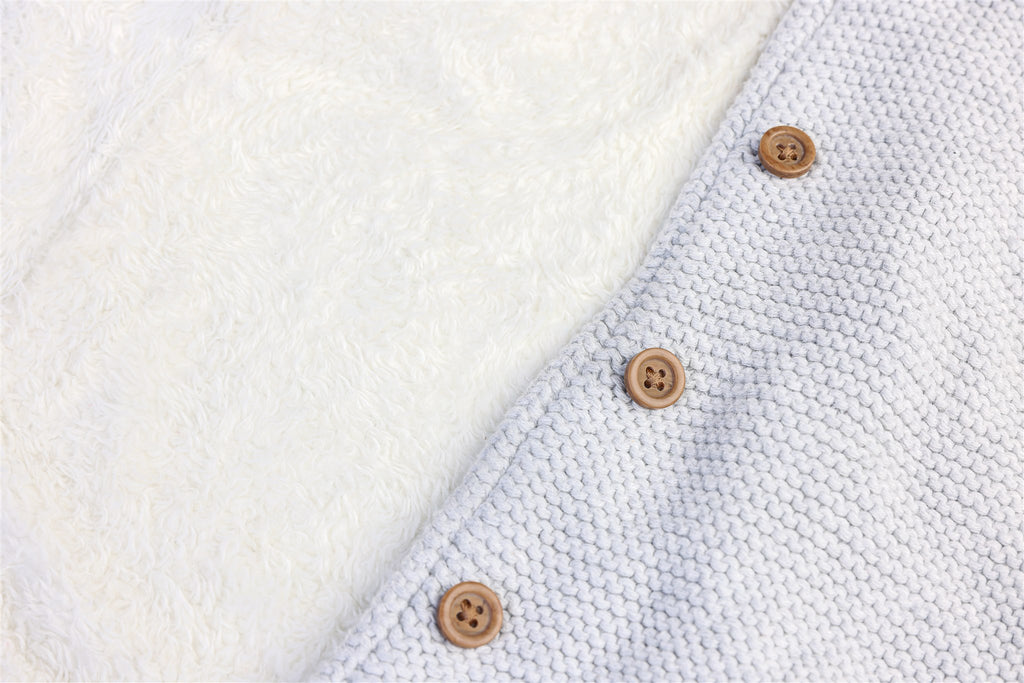 Grey jacket with little ears on the hood